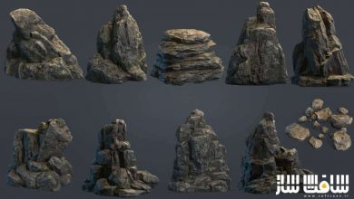 دانلود مجموعه مدل سه بعدی 10 نوع تخته سنگ