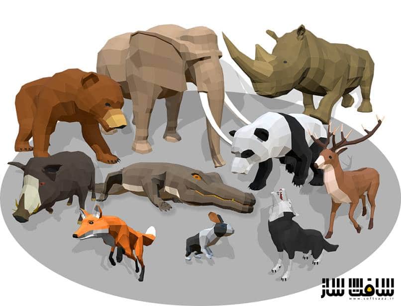 دانلود مجموعه مدل سه بعدی حیوانات آفریقای 01 انیمیت شده