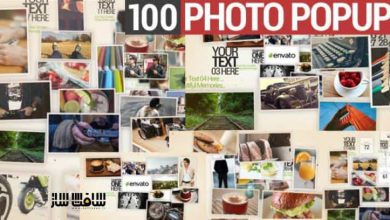 دانلود پروژه نمایش 100 عکس به صورت Popups برای افترافکت