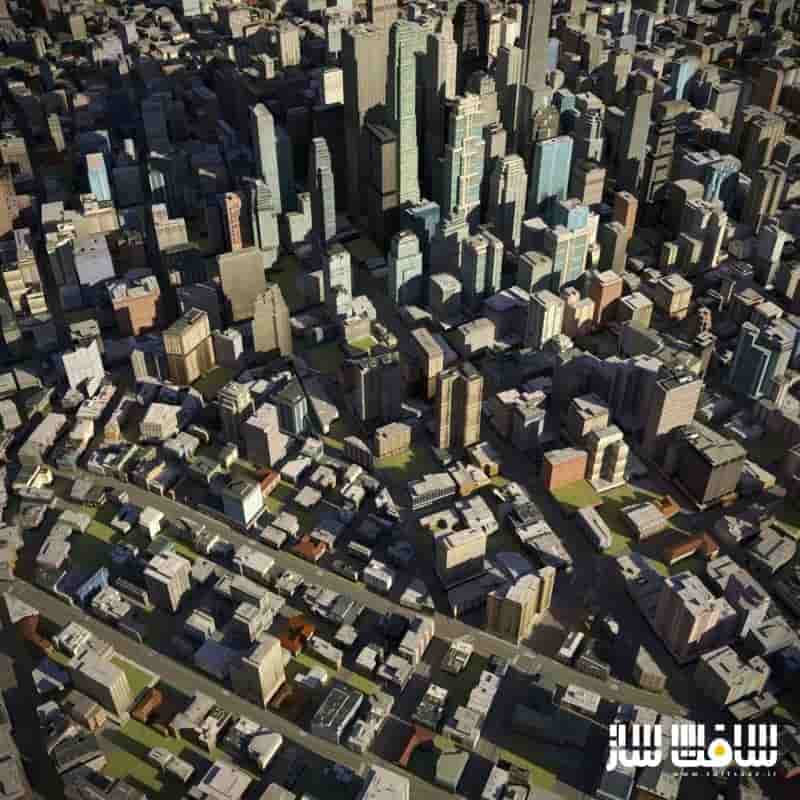 دانلود مدل سه بعدی یک شهر کامل به صورت Low poly