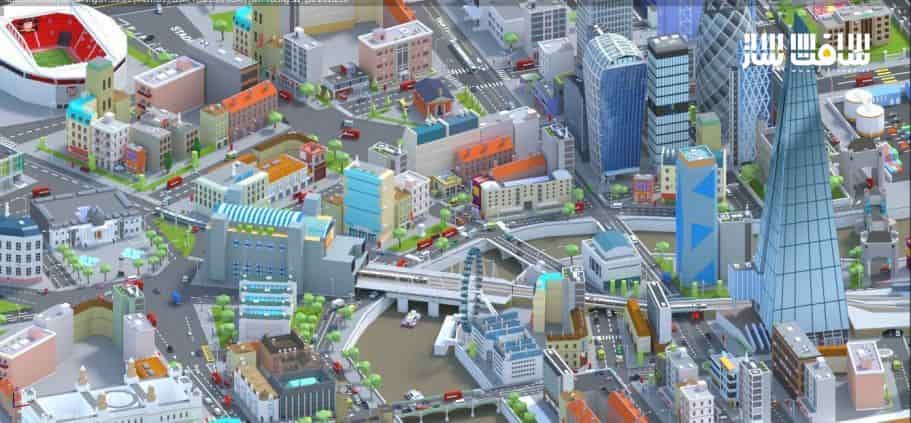 دانلود مدل سه بعدی کامل شهر لندن به صورت polygon