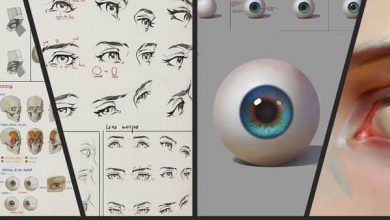 آموزش نقاشی ویژگی های صورت : چشم،لب و بینی