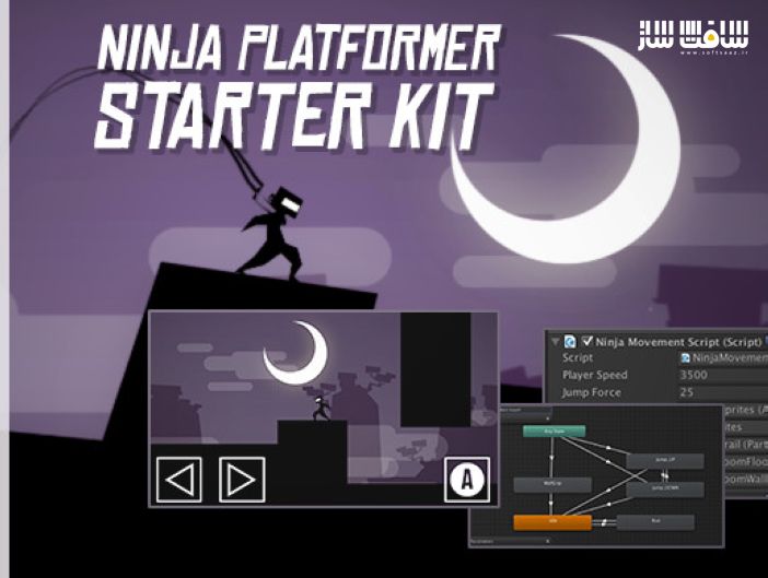 پروژه بازی Ninja Platformer Starter Kit برای یونیتی