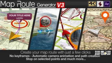 دانلود پروژه Map Route Generator برای افترافکت