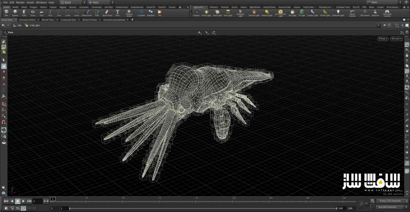 آشنایی با Vellum Grains در Houdini | سافت ساز