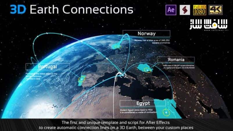 دانلود پروژه 3D Earth Connections برای افترافکت