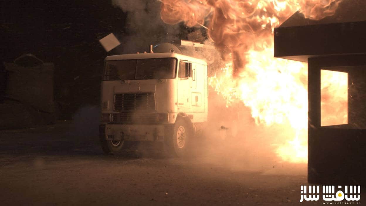 آموزش کامپوزیشن انفجار کامیون در After Effects