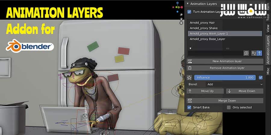 دانلود پلاگین Animation Layers Blender برای بلندر