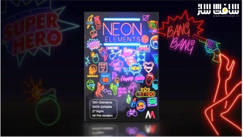 دانلود پروژه Neon Elements برای افترافکت