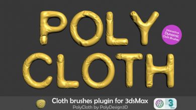 دانلود پلاگین PolyCloth ClothBrush برای 3ds Max