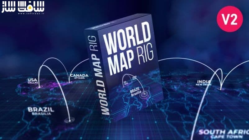 Drop Map For Rig دانلود پروژه World Map Rig برای افترافکت | سافت ساز