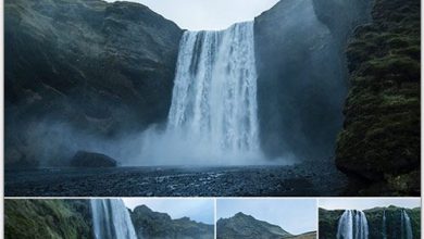 دانلود مجموعه تصاویر رفرنس آبشارهای ایسلندی