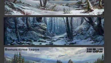 آموزش نقاشی محیط زمستانی از Tyler Edlin