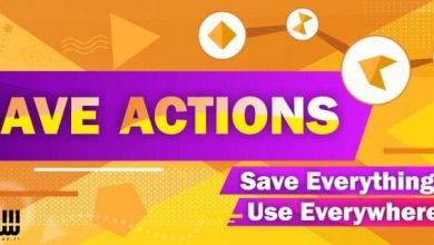دانلود پلاگین Aescripts Save Actions برای افترافکت