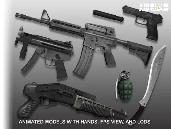 دانلود پروژه FPS Weapons Pack برای یونیتی