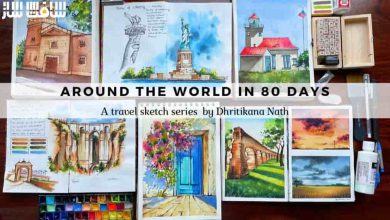 دور دنیا در 80 روز : سری اسکچ های سفر