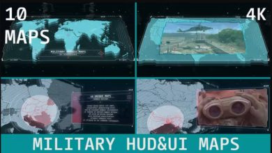 دانلود پروژه نقشه های HUD UI نظامی برای افترافکت