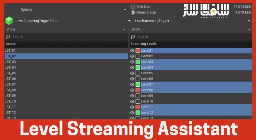 دانلود پروژه Level Streaming Assistant Plugin برای آنریل انجین