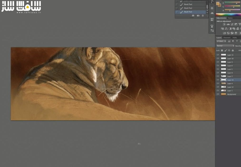 آموزش نقاشی حیات وحش در Photoshop سری 3