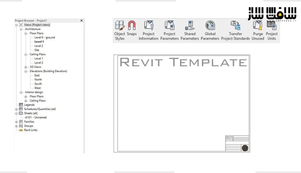 آموزش ساخت قالب Template در رویت Revit 