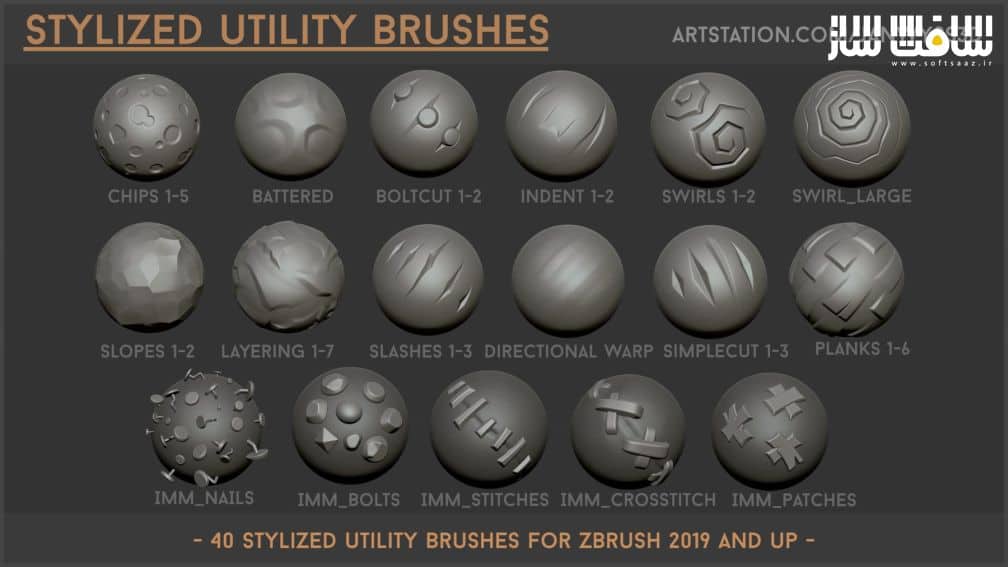 دانلود 40 براش با سبک خاص برای Zbrush از Jan Wyss