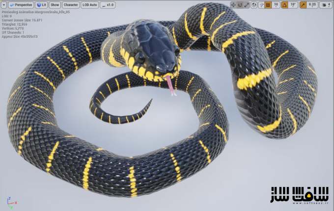 دانلود پروژه Animated Mangrove Snake برای آنریل انجین