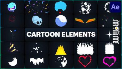 دانلود پروژه عناصر کارتونی برای افترافکت