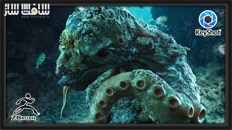 آموزش طراحی نیم تنه ماهی با ZBrush و Keyshot