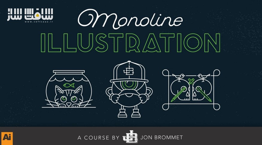 آموزش تصویرسازی مونولاین Monoline در Adobe Illustrator