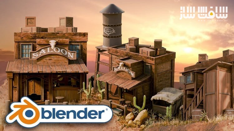 طراحی محیطهای سبک وسترن در Blender