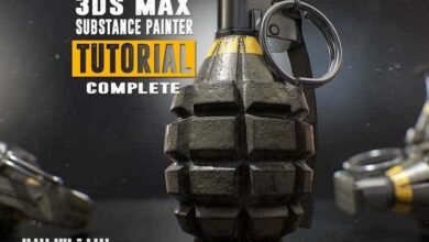 آموزش ساخت نارنجک در 3Ds Max و Substance Painter