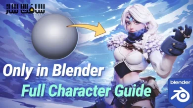 آموزش کامل ساخت شخصیت Ice Girl فقط در Blender