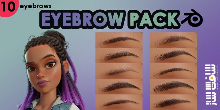 دانلود پلاگین Eyebrow Pack برای بلندر