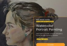 آموزش نقاشی پرتره با آبرنگ از Artefacto school
