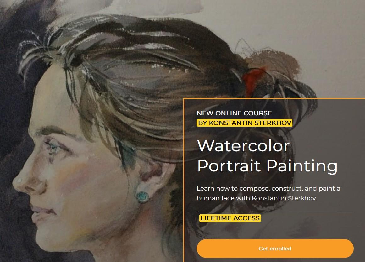 آموزش نقاشی پرتره با آبرنگ از Artefacto school