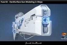 آموزش مدلسازی سطوح سخت تفنگ در Maya