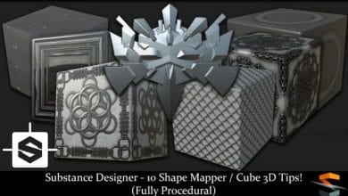 آموزش 10 نکته Cube 3D و Shape Mapper در Substance Designer