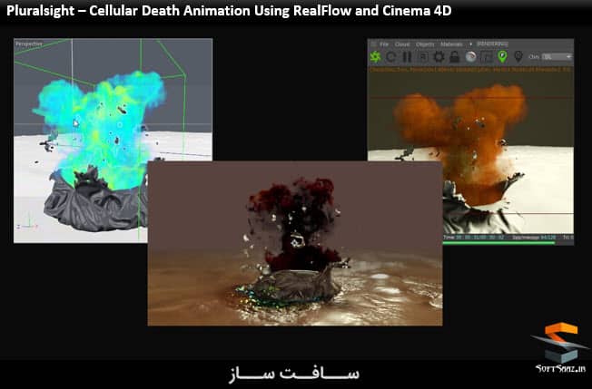 آموزش شبیه سازی انیمیشن مرگ سلولی در RealFlow و Cinema 4D
