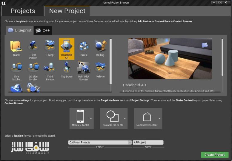 Unified Unreal AR Framework Project Template